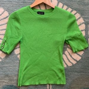 Bright green knit Topshop shirt sz 8
